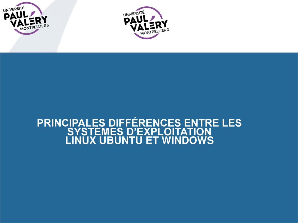 Principales Diff Rences Entre Les Syst Mes Dexploitation Linux Ubuntu